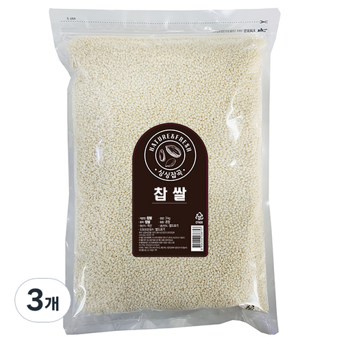 싱싱잡곡 찹쌀, 3kg, 3개