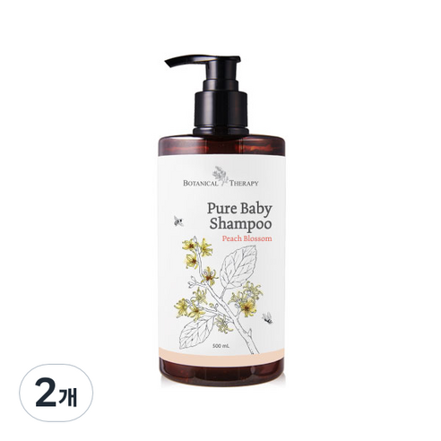 보타니컬테라피 베이비 샴푸 피치블로썸 대용량, 2개, 500ml