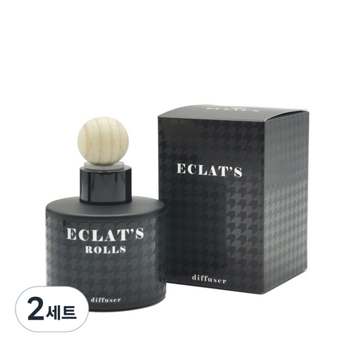 에클라스 프리미엄 방향제 100ml + 우드볼 세트, 블랙체리, 2개