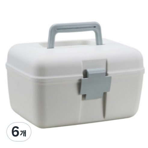 가정용 수납 상자 블루, 6개