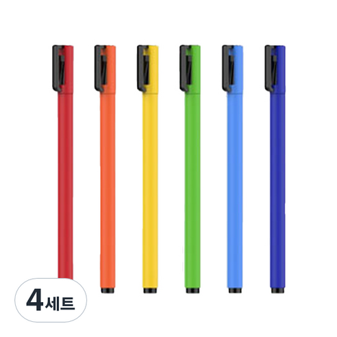 에브리띵 기화펜 6종, 레인보우 블랙, 4세트