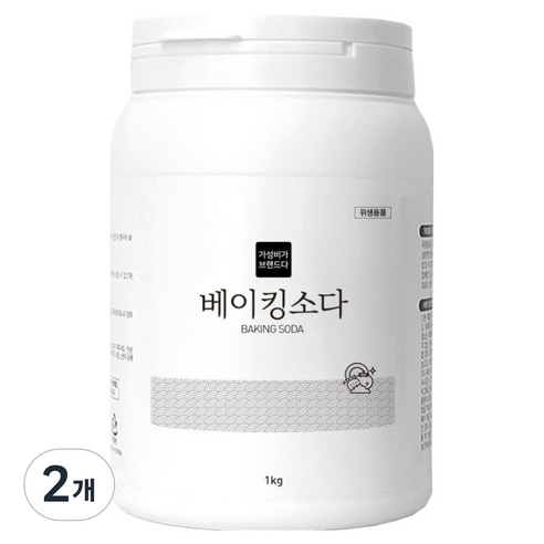 가성비가브랜드다 용기형 베이킹소다, 1kg, 2개