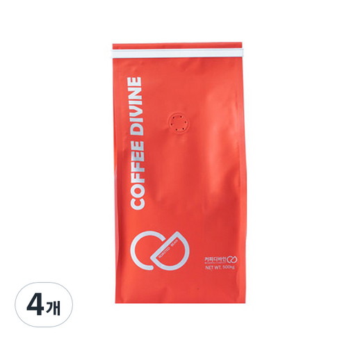 커피디바인 헤이즐넛블렌드 원두 분쇄커피, 500g, 4개, 커피메이커