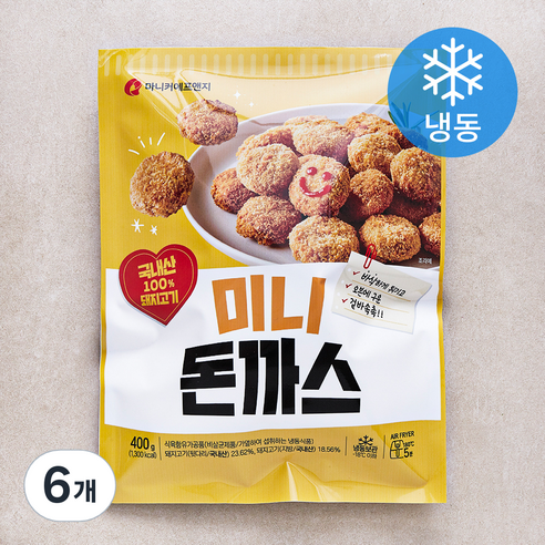 마니커에프앤지 미니돈까스 (냉동), 400g, 6개
