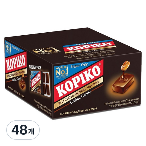 코피코 마요라 슈가프리 커피맛캔디 블리스터, 32g, 48개