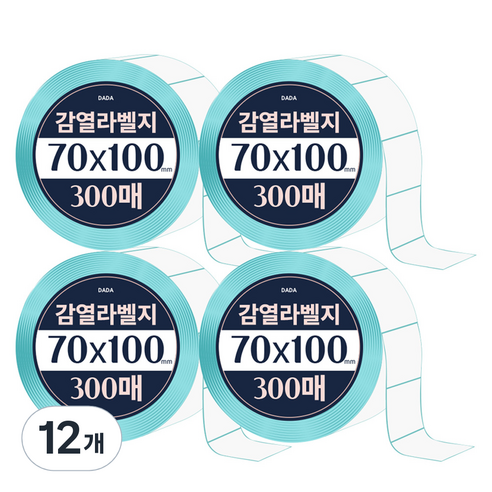 다다 감열라벨지 300매, 12개