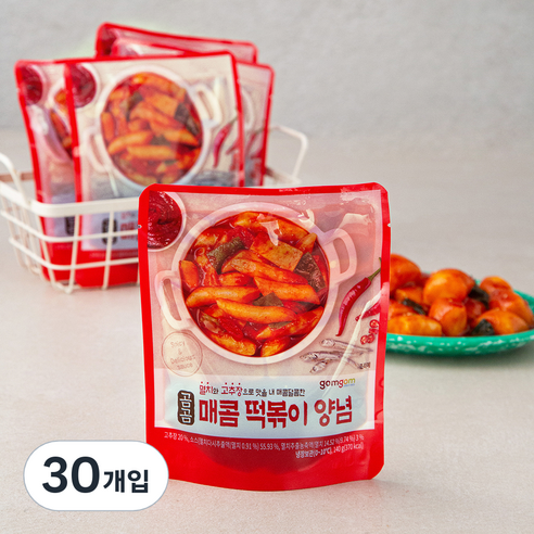 곰곰 매콤 떡볶이 양념 (냉장), 140g, 30개입