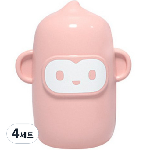 에잇바이트 원숭이 케이스 베이비 네일케어 세트, 핑크, 4세트