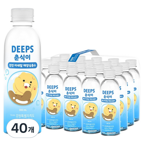 DEEPS 춘식이 천연 미네랄 해양심층수, 40개, 300ml