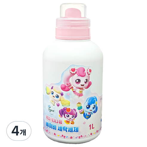 어린숨 캐치 티니핑 베이비 세탁세제, 1L, 4개