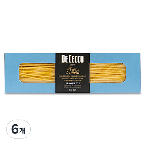 데체코 피오르디세몰라 스파게티, 6개, 500g