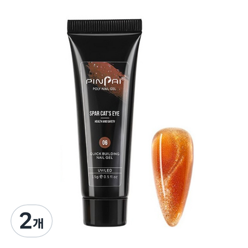 고고블랑 네일연장 자석 마그네틱 폴리젤 15ml, 06, 2개