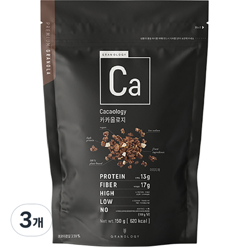 그라놀로지 카카올로지 시리얼, 150g, 3개