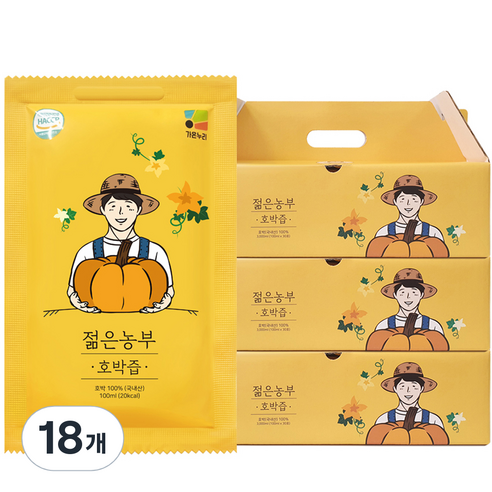 젊은농부 호박즙, 3L, 18개