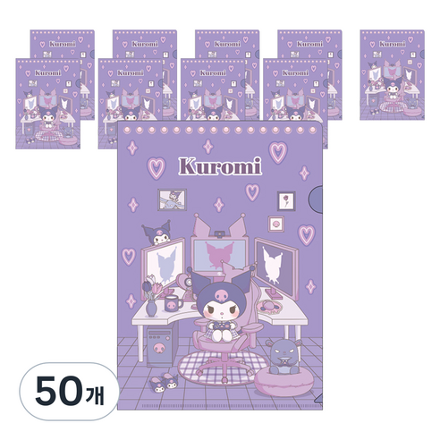 산리오 L 홀더 쿠로미 room, 퍼플, 50개