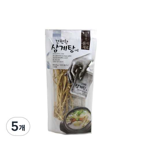 청솔식품 간편한 삼계탕재료, 5개, 100g