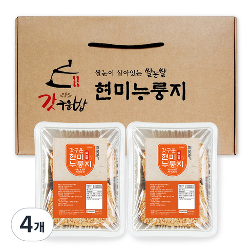프레시데이 갓구운 쌀눈쌀 현미누룽지 선물세트 1호, 4개, 540g