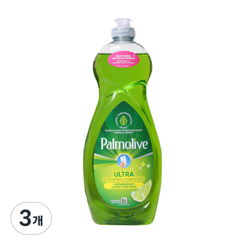 콜게이트 팜올리브 울트라 주방세제 라임프레쉬, 3개, 750ml