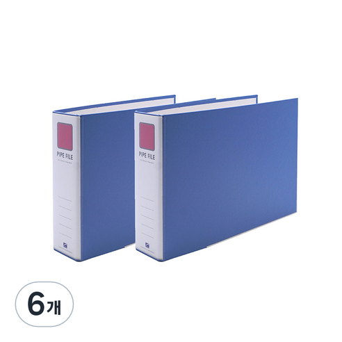 희망사무포인트 2공 파이프 바인더 A4 4X8 군 Br4487E, 하늘색, 6개