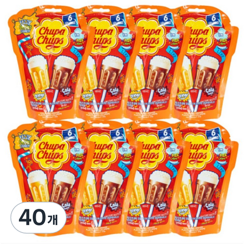 츄파춥스 피즈캔디, 90g, 40개