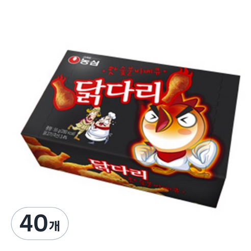 농심닭다리 핫 숯불 바베큐, 66g, 40개