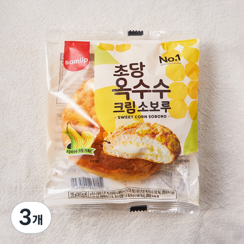 삼립 초당옥수수 크림소보루, 105g, 1개입, 3개
