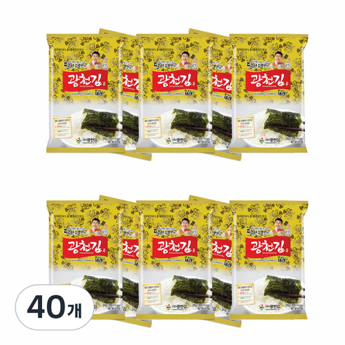 광천김 달인 재래 전장김, 20g(1개), 40개