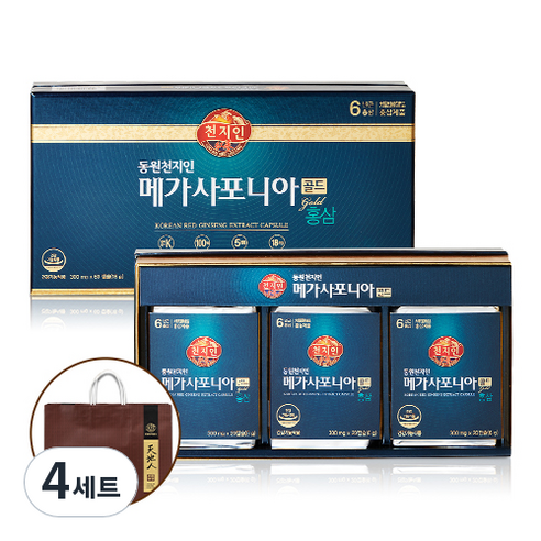 천지인 메가사포니아골드, 60정, 4세트