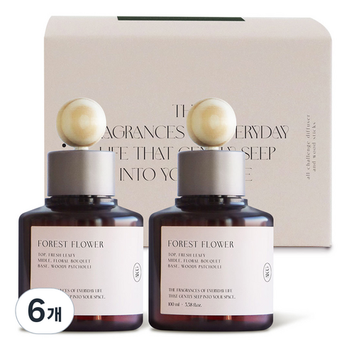 올챌린지 디퓨저, 포레스트플라워, 100ml, 6개