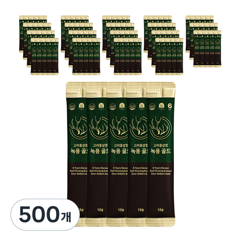 풍년보감 6년근 고려홍삼정 녹용 골드 벌크포장, 12g, 500개