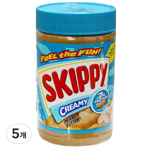스키피 땅콩버터 크리미, 462g, 5개