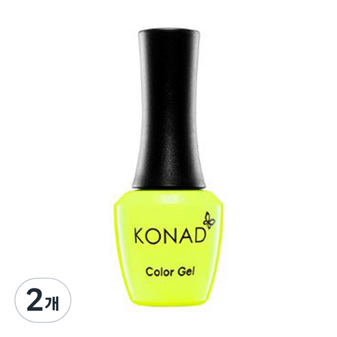 코나드 컬러 젤 폴리쉬, CG066 네온옐로, 10ml, 2개