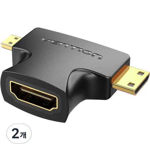 벤션 2in1 HDMI to Mini Micro HDMI 변환 젠더, AGFB0, 2개