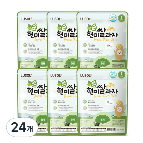 루솔 현미쌀과자, 파래, 24개, 25g