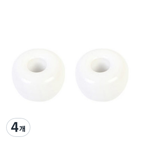 리빙듀오 스텐드 세라믹 칫솔꽂이, 화이트, 4개
