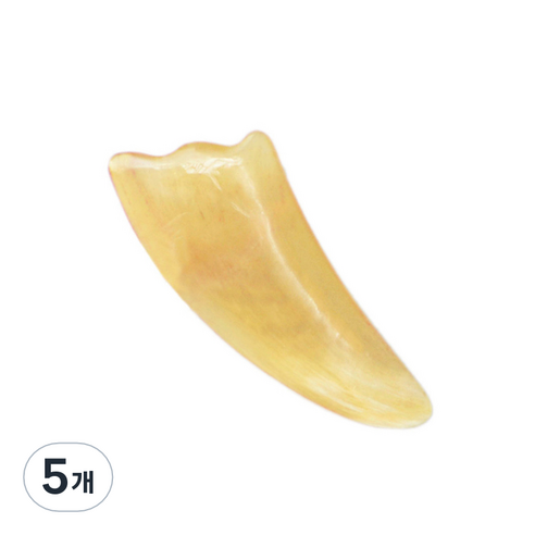 물소뿔 백각 괄사 마사지 삼각, 5개, 혼합색상