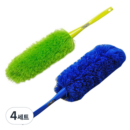 리버그린 초극세사 흡착 먼지 털이개 블루 + 그린, 4세트