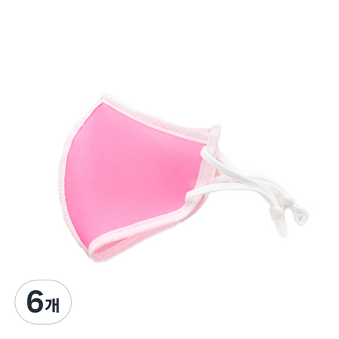 주누하우스 물놀이 워터 마스크 M, 1매, 6개, 핑크