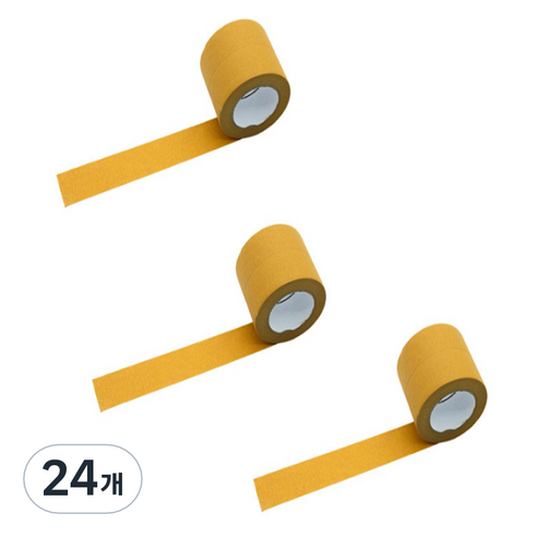 만들하비 컬러 종이 마스킹 테이프 1.5cm x 13m, 카멜브라운, 24개