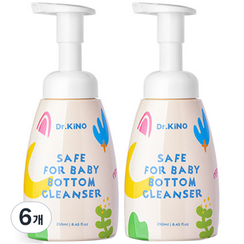 닥터키노 안전한 아기 엉덩이 클렌저, 6개, 250ml