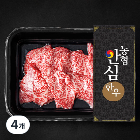 농협안심한우 살치살 1+등급 구이용 (냉장), 200g, 4개