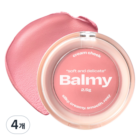 얼터너티브스테레오 바미 크림 치크 2.5g, 4개, 1 베이비 로즈