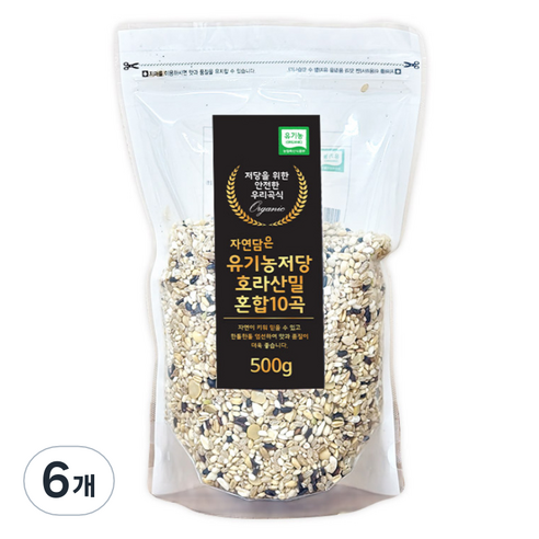 자연담은 유기농 호라산밀 혼합10곡, 500g, 6개