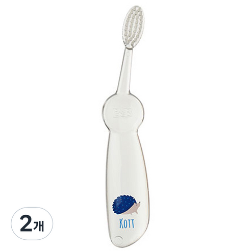 비앤비 아동용 칫솔 3단계, 투명, 1개입, 2개