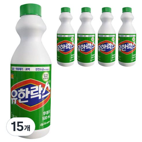 유한락스 후레쉬, 500ml, 15개