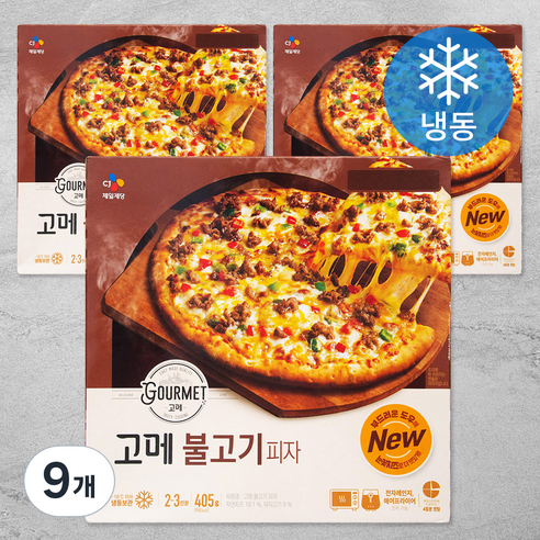 고메 불고기 피자 (냉동), 405g, 9개