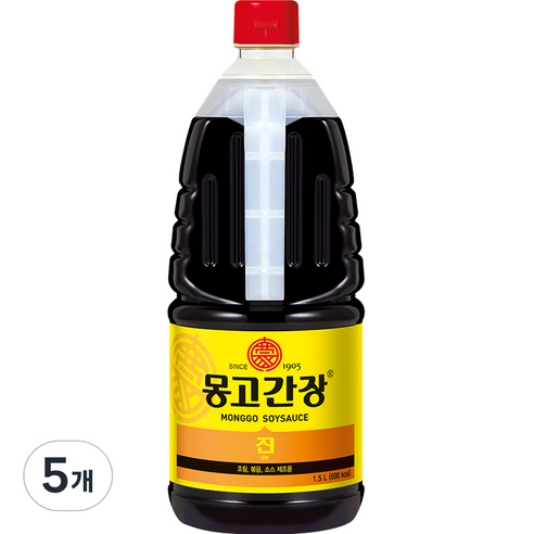 몽고식품 마산 몽고 진간장, 1.5L, 5개