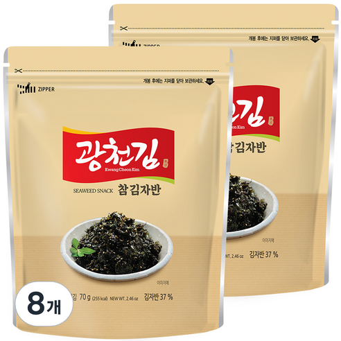 광천김 참 김자반, 70g, 8개