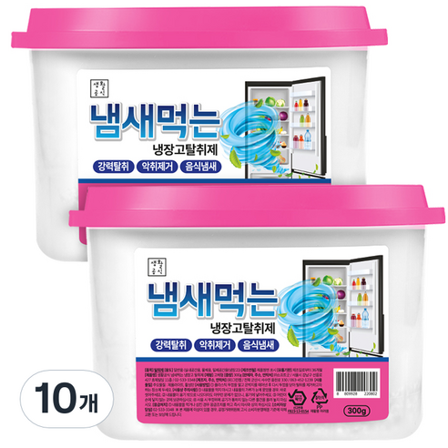 생활공식 냄새먹는 냉장고 탈취제, 300g, 10개
