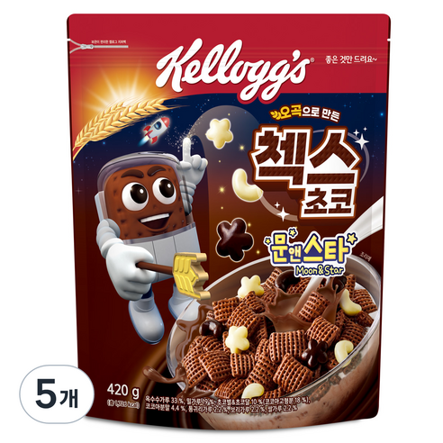 첵스초코 문앤스타 시리얼, 420g, 5개